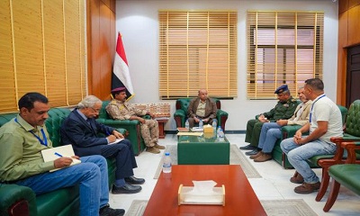 عضو مجلس القيادة الخنبشي يؤكد الحرص على توفير بيئة آمنة لعمل موظفي الأمم المتحدة والمنظمات الدولية